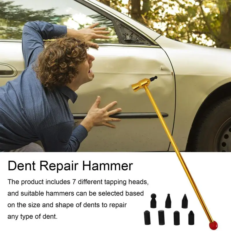 Dent Remover Hammer Car Dent Repair Feeling All Aluminum Leveling Hammer Pit Surface Sheet Metal Spray Paint Leveling Hammer