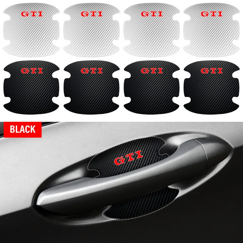 4 Stück Autotürgriff-Schutzaufkleber Emblem Auto-Styling-Emblem für VW GTI CC Polo Golf 4 5 6 7 MK4 MK5 MK6 MK7 Passat B6 B8