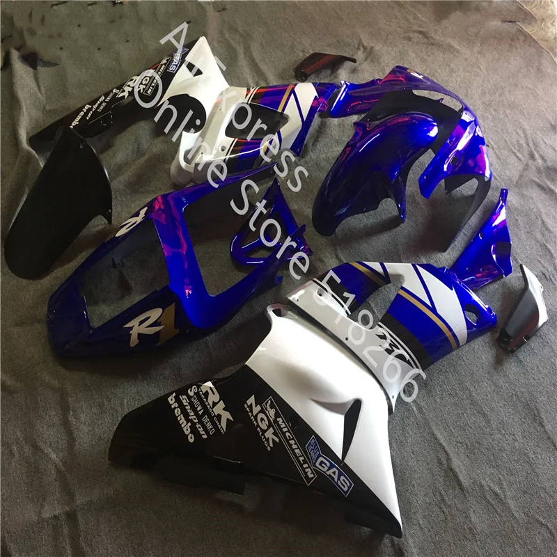 Blue white black Fairings For  YAMAHA YZF R1 98 -99  Fairings   YZF1000 R1  YZFR1 1998 - 1999  Bodywork Fairing kit