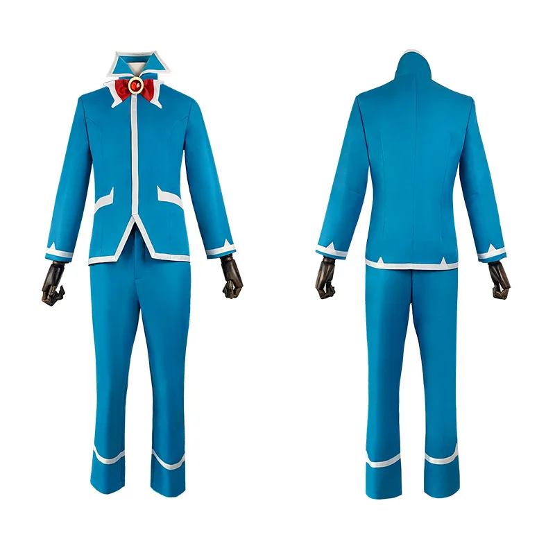 Anime Mairimashita! Iruma-kun Osamu Nishi Cosplay Iruma Suzuki Costume Blue School Uniforms Set Shoes Halloween Carnival Suit