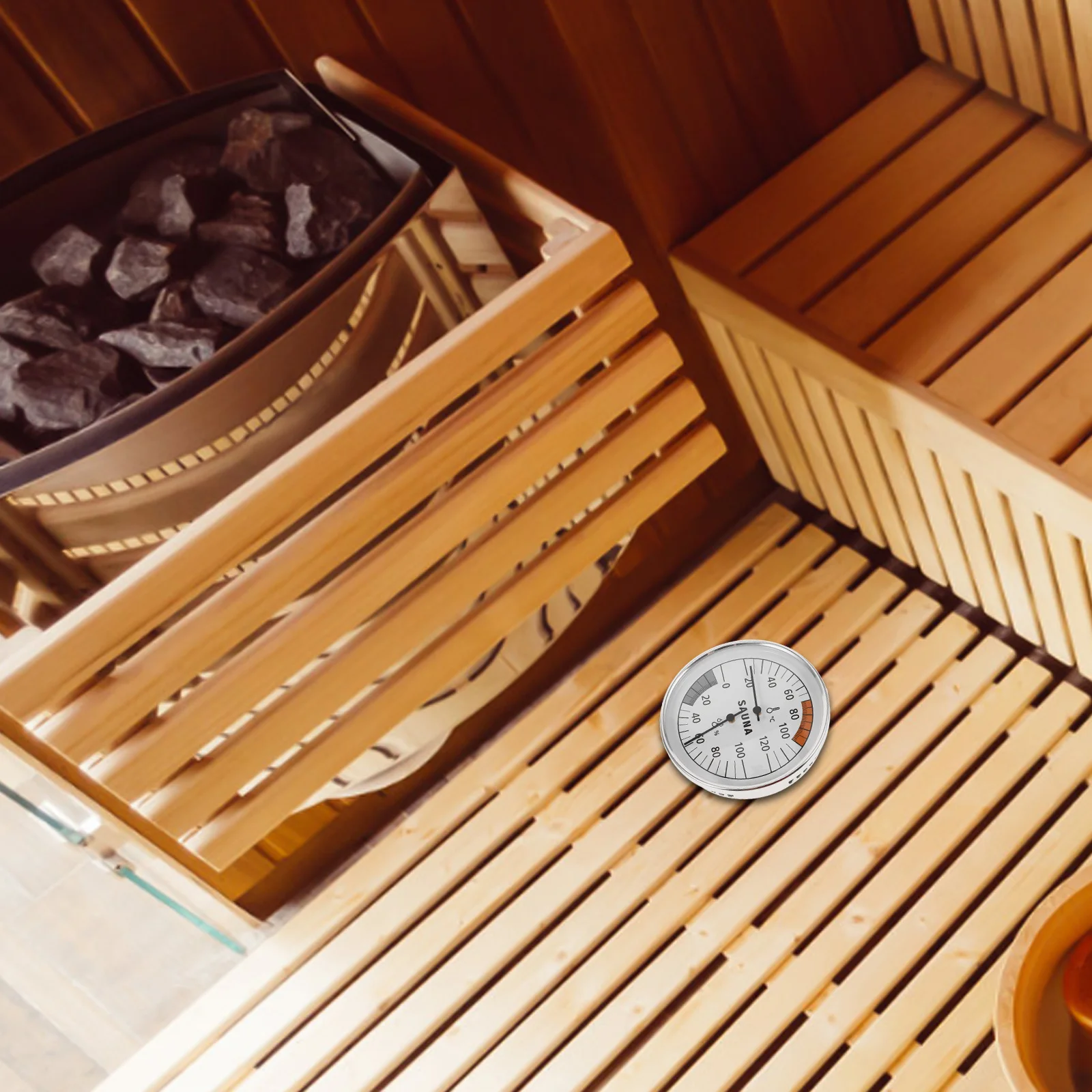 Higrotermógrafo para Sauna, medidor de temperatura y humedad, herramienta de medición para interiores y exteriores, para habitación, invernadero, cocina, montable en pared