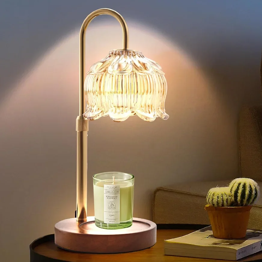 Lifting aromatherapy lamp wax melting lamp glass bedroom bedside ambient desk lamp images - 6