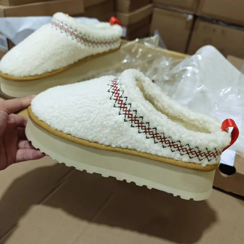 Winter-Schneestiefel mit Dicken Sohlen, Ethnischer Stil, Dicke und Warme Baumwollpantoffeln für Damen, Bequeme Freizeitschuhe für Entspannte Tage – Detail 10