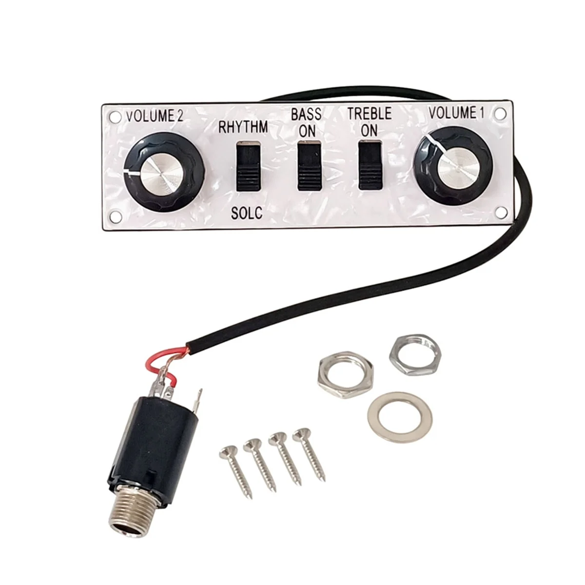A79G Wired Alloy Control Line Plate with Knobs Violin Bass Guitar Replacement Parts