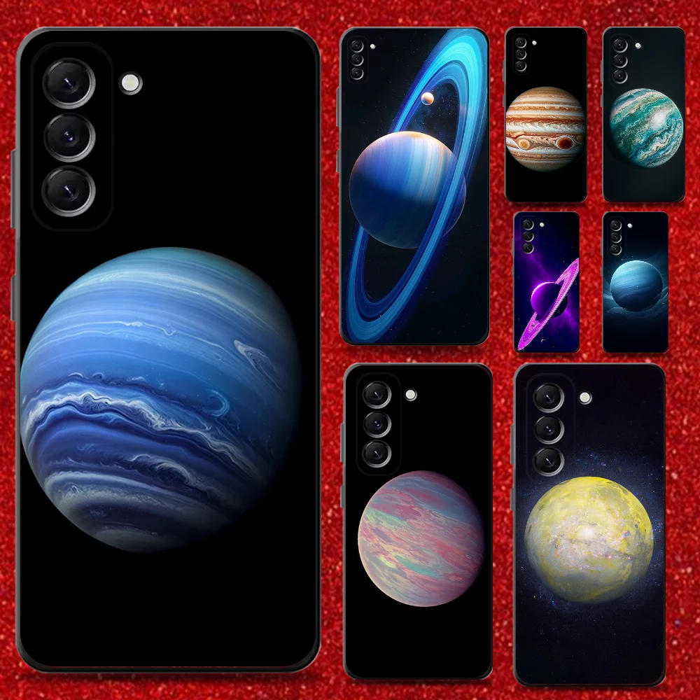 

Planet Phone Case For Samsung Galaxy A13,A21s,A22,A31,A32,A52,A53,A71,A80,Soft Black Shell