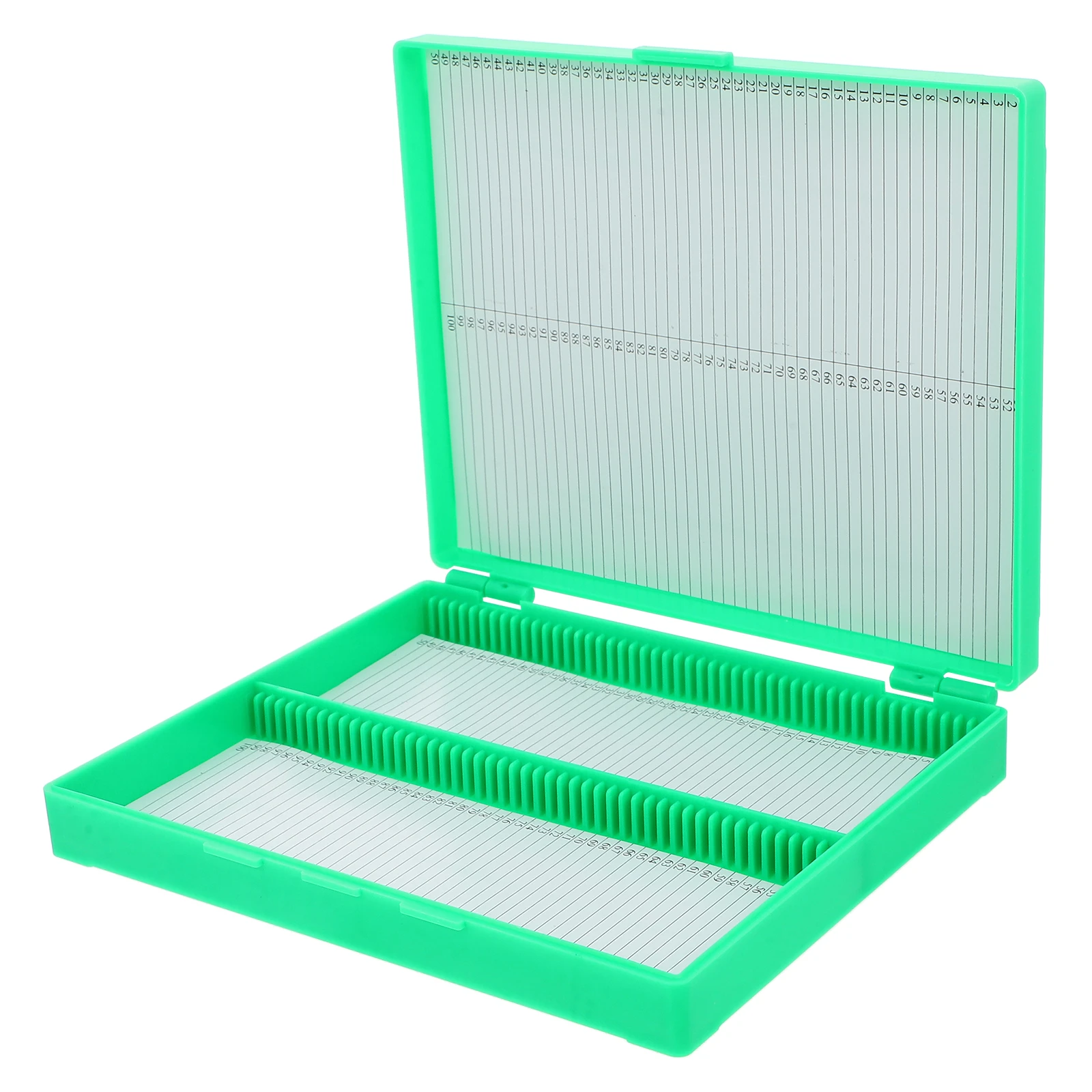 

Storage For Microscope Plastic Waterproof Lab Transparent Lid Stackable Microscope Slide Organizer Box
