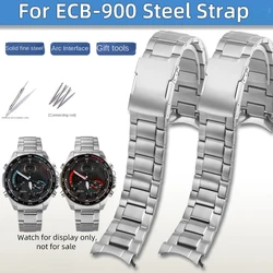 ECB 900 stainless steel strap 22mm For Casio EDIFICE series ECB-900 watch band metal strap bracelet men replacement watch chain