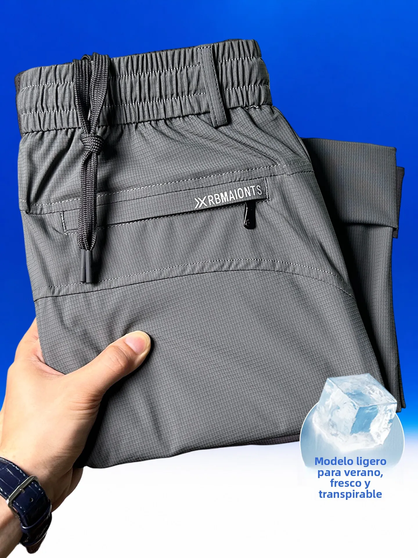 Pantalones Casuales de Verano para Hombre, de Nylon BASF, Delgados, Corte Recto, Elásticos en 4 Direcciones, Cómodos, Transpi...