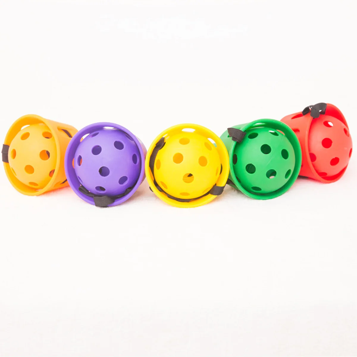 

6 Sets of Scoop Ball Toys Throw Chuck Ball Toy Outdoor Activities Ball for Kids (Red and Yellow) catch game