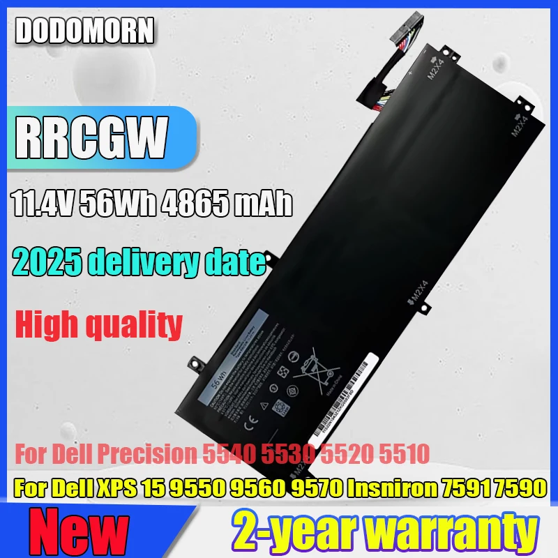 

DODOMORN New RRCGW Laptop Battery for Dell XPS 15 9550 9560 9570 Inspiron 7591 7590 7500 7501 Precision 5540 5530 5520 5510