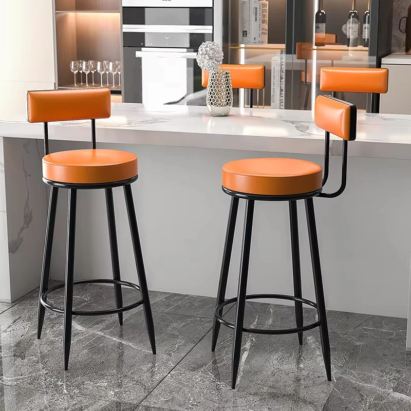 

American industrial style wrought iron clear bar high pole stool living room front desk chair household elegant chair