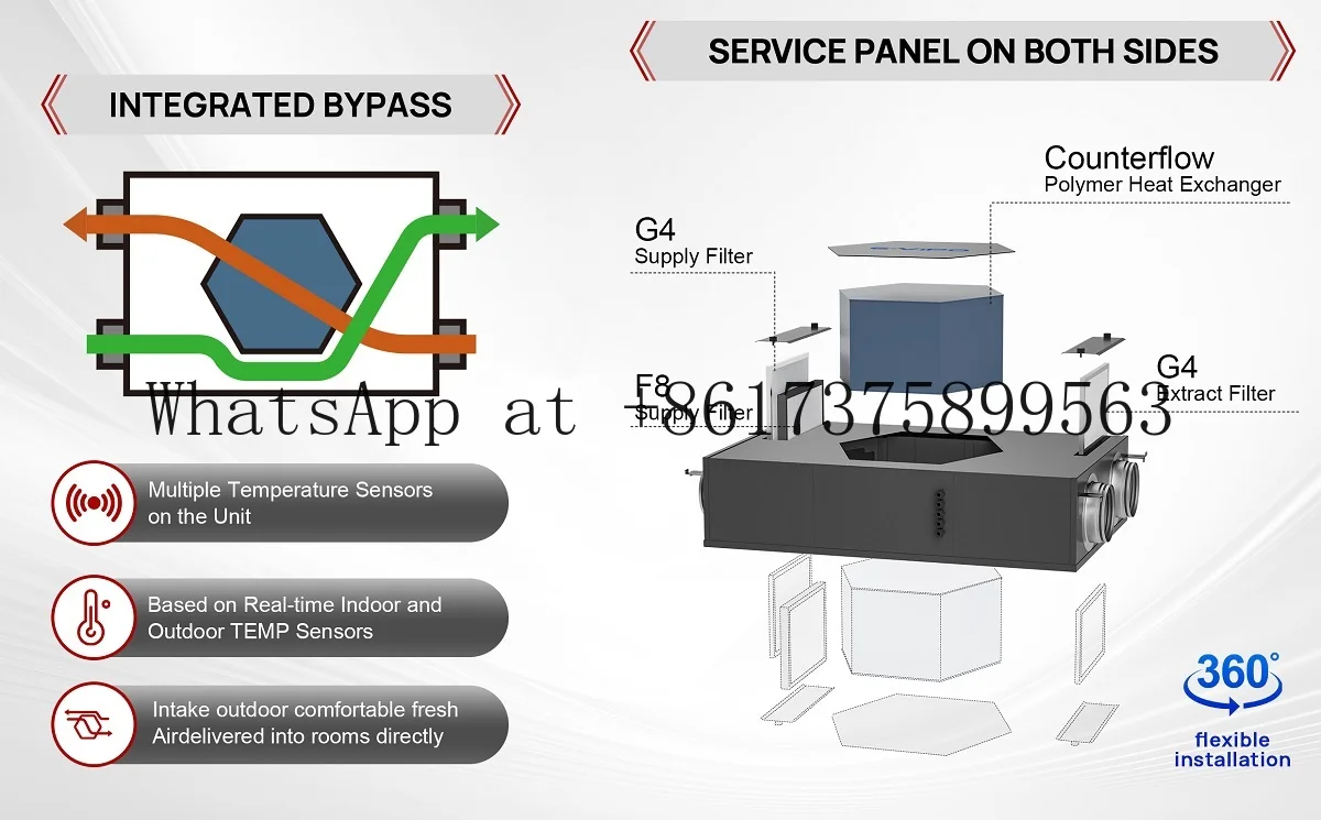 Air Exchange ERV Energy Heat Recovery Ventilation System   Greenhouse Supply Exhaust