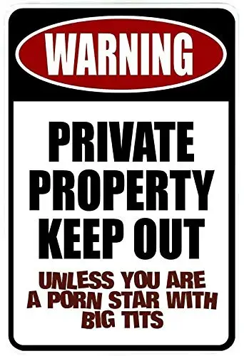 Warning Keep Out Unless Porn Star Iron Painting Metal Plate Tin Sign Vintage Retro Home House Man Cave Decor es