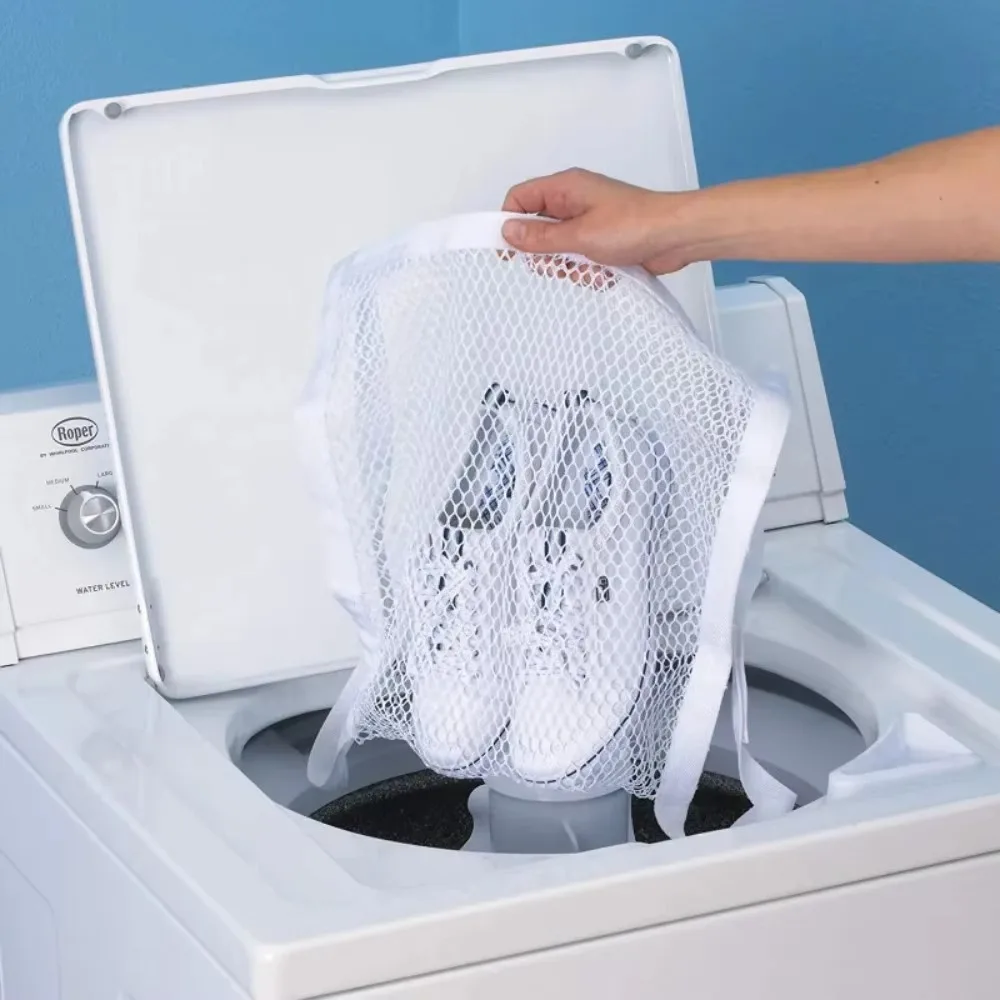 1PC Sneaker Dryer Bag, Dryer Door Shoe Net with Elastic Straps, Sneaker Laundry Bag for Shoes,40X40cm image 3