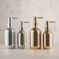 300/500ml Bathroom Soap Dispenser Bottle Shampoo Shower Gel Bottle Press Type Refillable Empty PET Liquid Sub-bottling Container