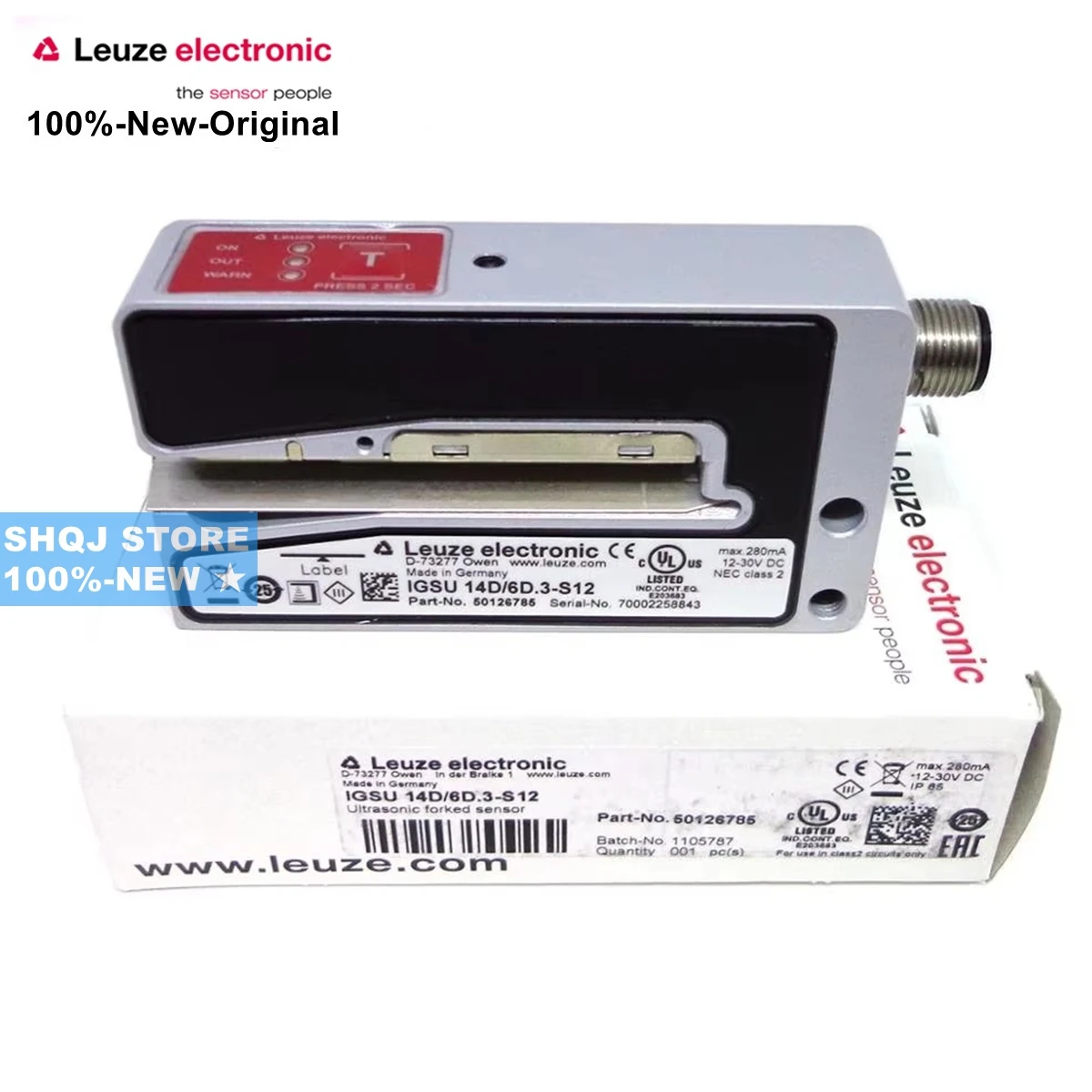 

Leuze 100%-НОВЫЙ IGSU 14D/6D.3-S12 50126785 Датчик прозрачной этикетки Оригинал