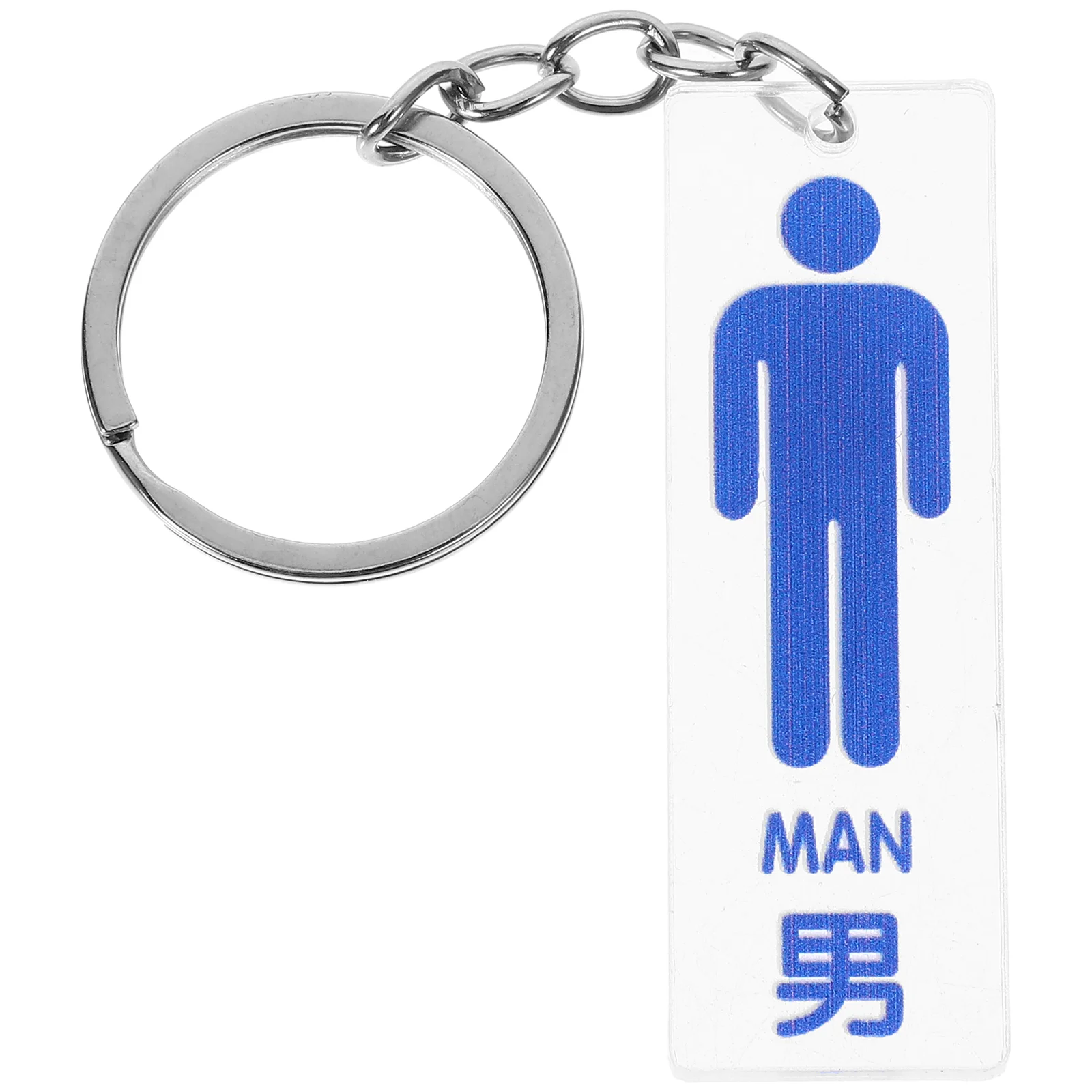 Key Chain Keychain for Men Mens Ring Decoration Backpack Keychains Acrylic Restroom Pass Bag Hanging Ornament Man Bathroom