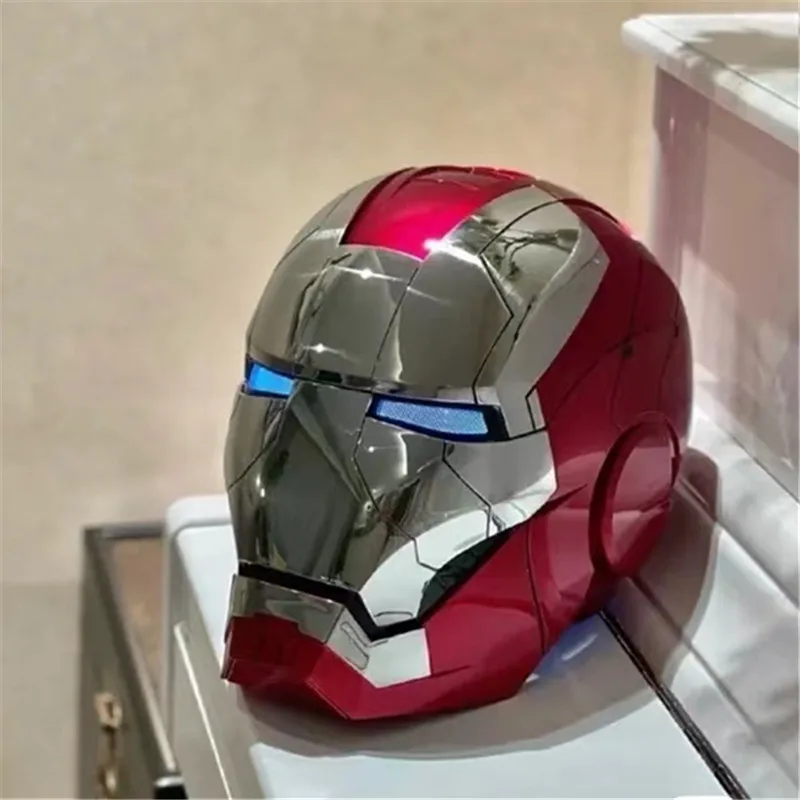 Original New Iron Man 1:1 Mk5 Helmet Voice Control Eyes With Light Model Toys For Adult Electric Technology Wearable Xmas Gifts