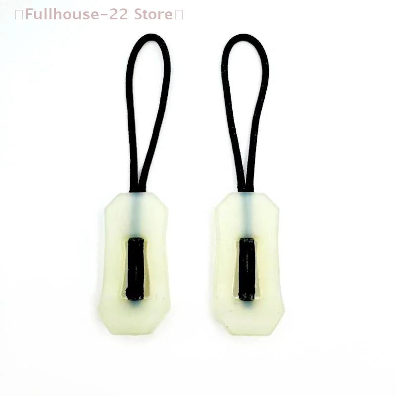 【MAX-22】10Pcs Glow In The Dark Zipper Head Luminous Zipper Pull Rope Anti-lost Backpack Jackets Slider Head Sewing Repair Kits