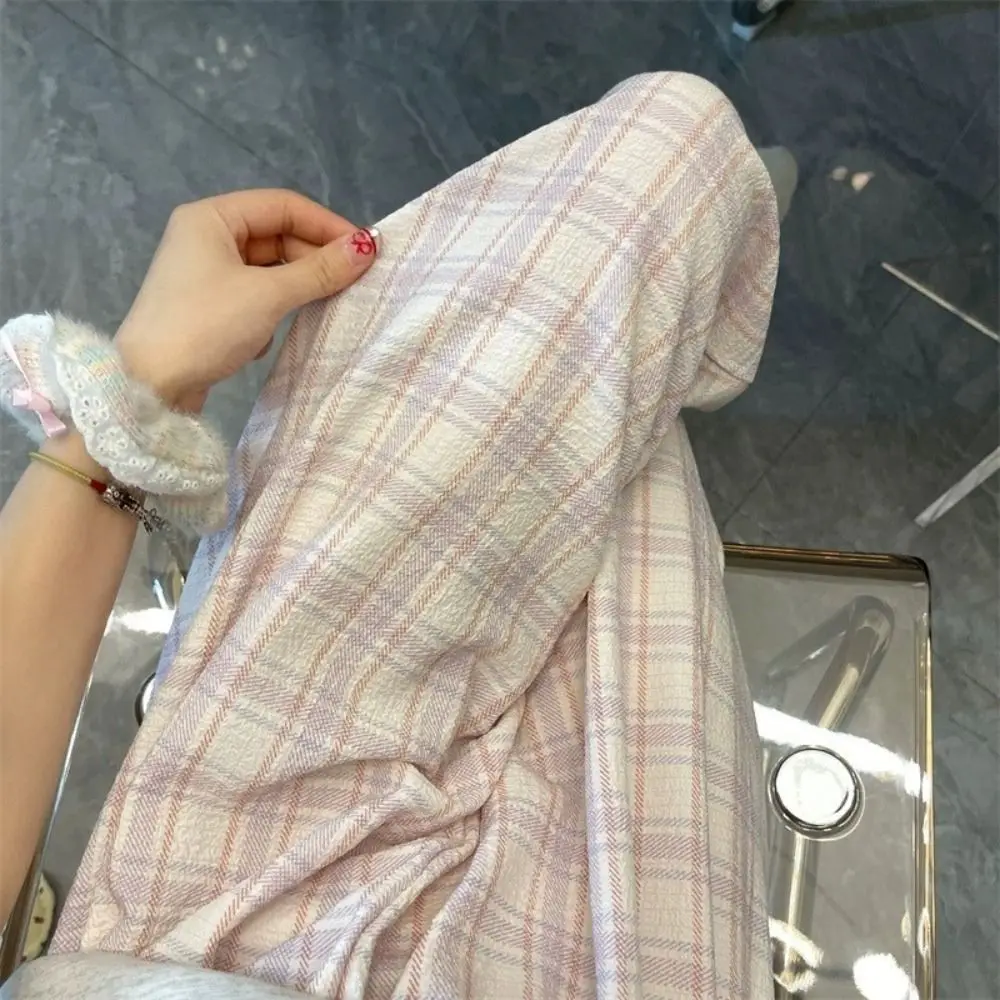 

Soft Stripe Plaid Casual Pants Women Wide Leg Pajamas Sweet Trousers High Waist Nightwear Girls’ Sleepwear Students