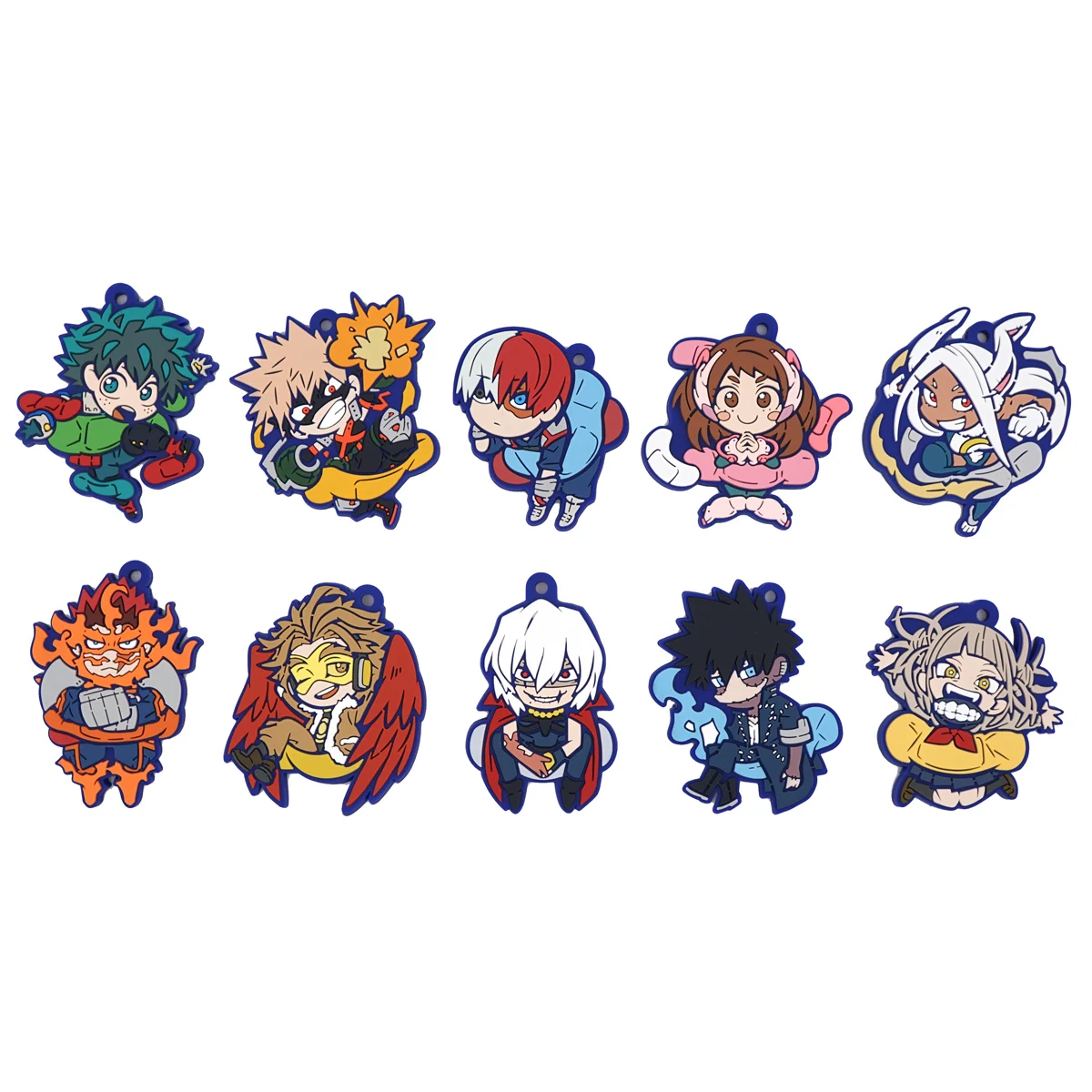 

My Hero Academia аниме Bakugou Katsuki Midoriya Izuku Dabi Hawks MHA резиновый брелок орнамент игрушки коллекция подарок