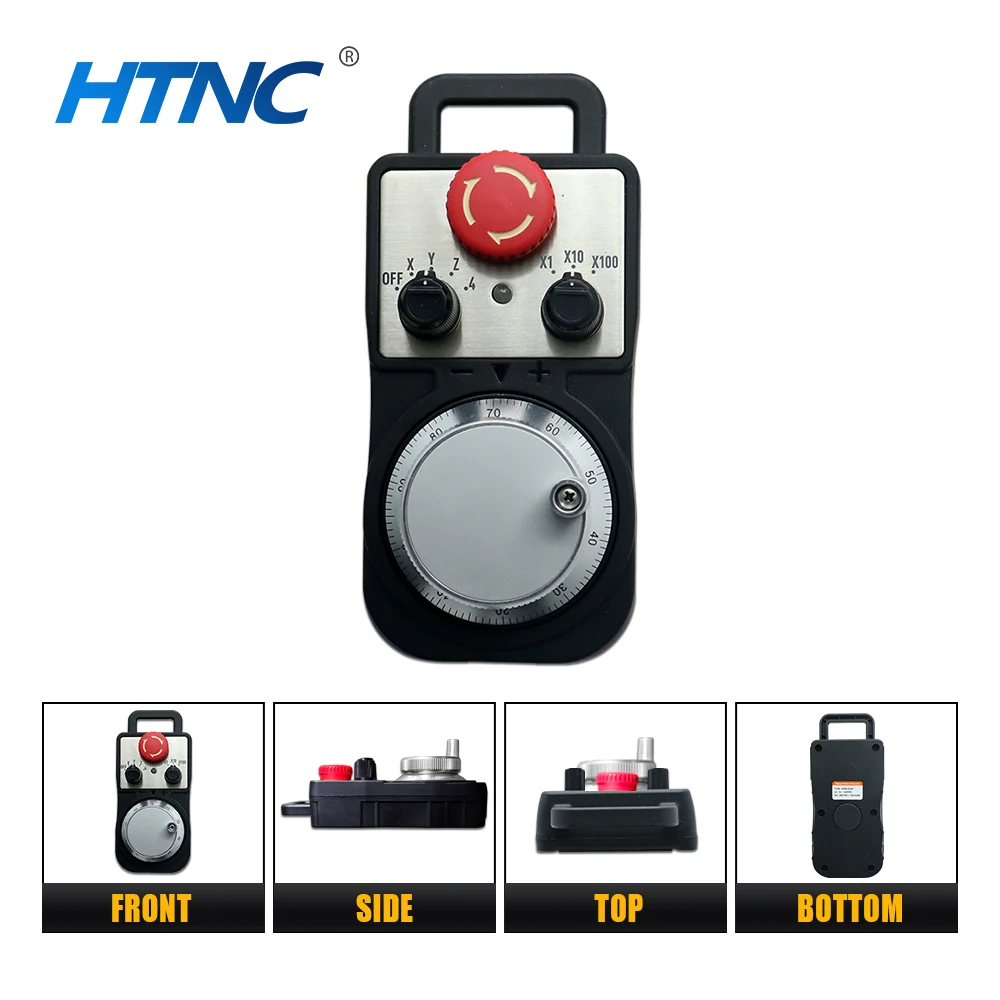 New Pulse Generator CNC Handwheel  Emergency Stop 100 pulse 5-24V 4-axis 6-axis Pulse Handwheel For CNC Machining Center