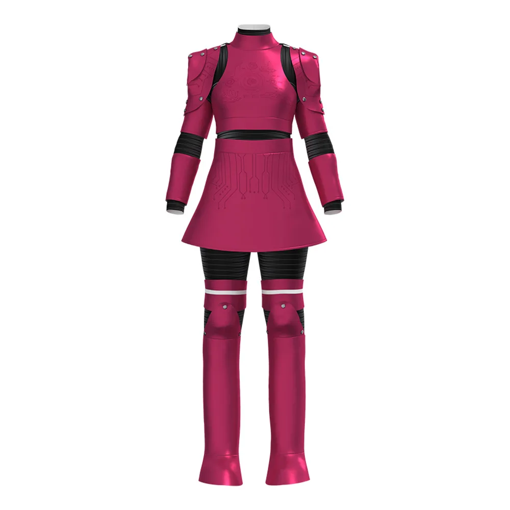 

M3GAN 2.0 Megan Cosplay Costume Dress Girls Women Megan Costume Popular Clothes Brown Uniform Dress Set for Adult Jumpsuit Party