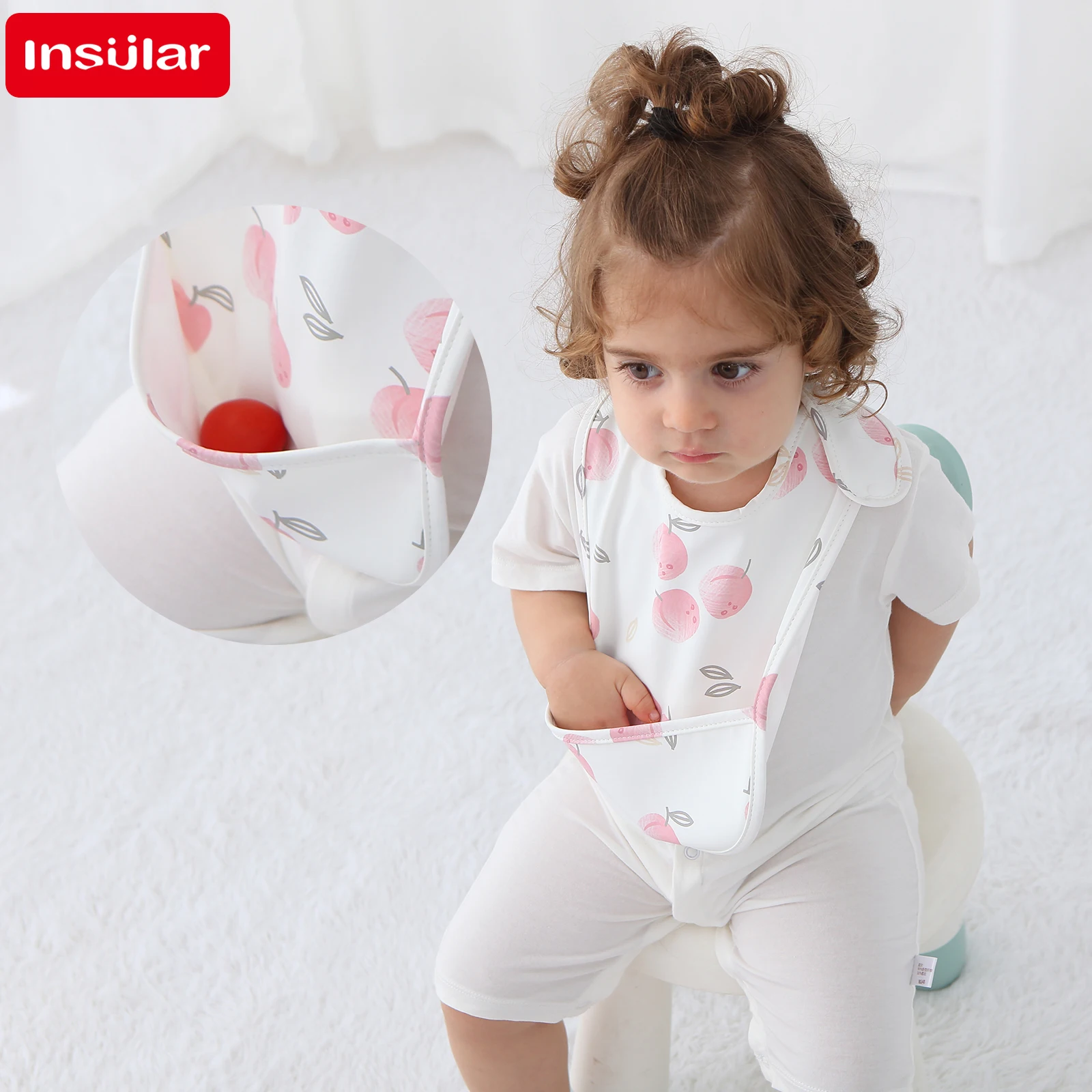 Cute Baby Bibs Toddler Bandana Bib Waterproof Sleeveless Apron Cartoon Animals Children Feeding Smock Bib Baby Stuff 0-5 Years