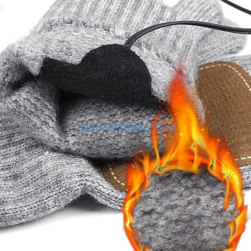 

652F USB Rechargeable Thermal Gloves Touching Screen Carbon Fiber Heating Ski Gloves For Cycling Skiing Snowboarding Camping