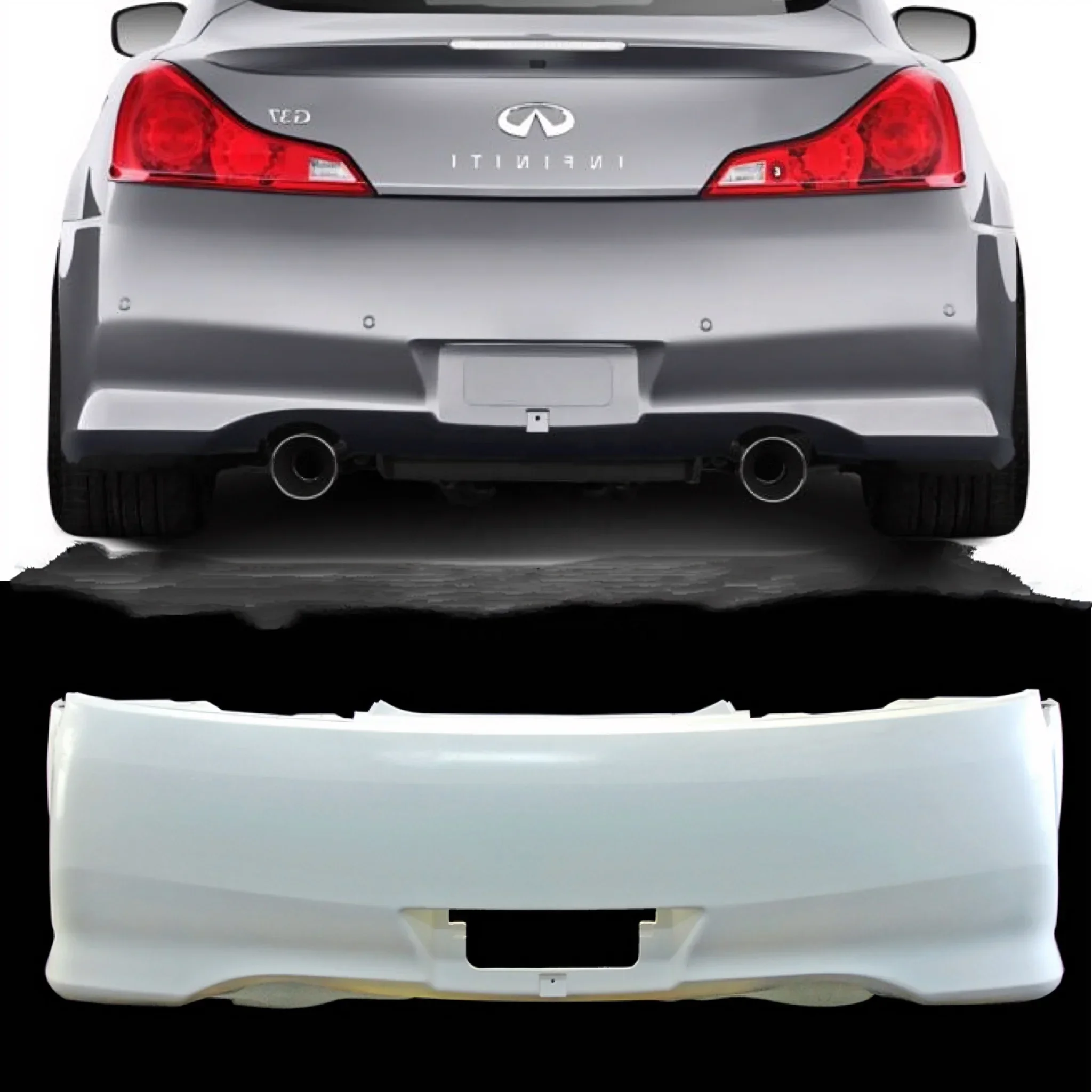 

For INFINITI G37 COUPE IPL TYPE REAR BUMPER Car Bumper for G37 VQ37 Body kit