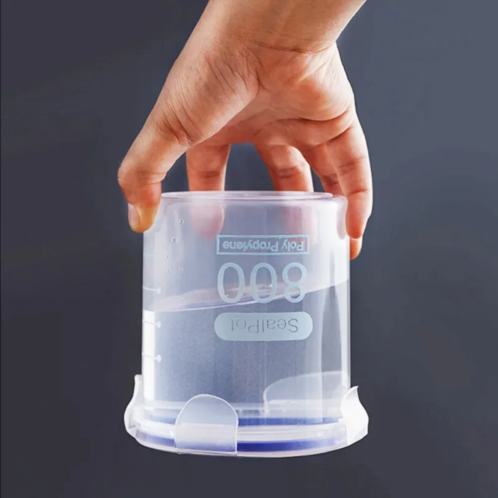Large Capacity Kitchen Food Storage Canisters Sealed Plastic Refrigerator Storage Tank with Scale Transparent