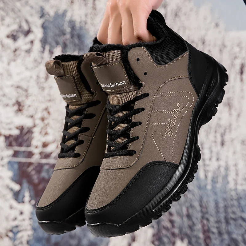 Men Boots Winter Outdoor Sneakers Men Shoes 2024 Fashion Male Casual Footwear Hiking Snow Boots Comfortable Tenis Men Sneakers
