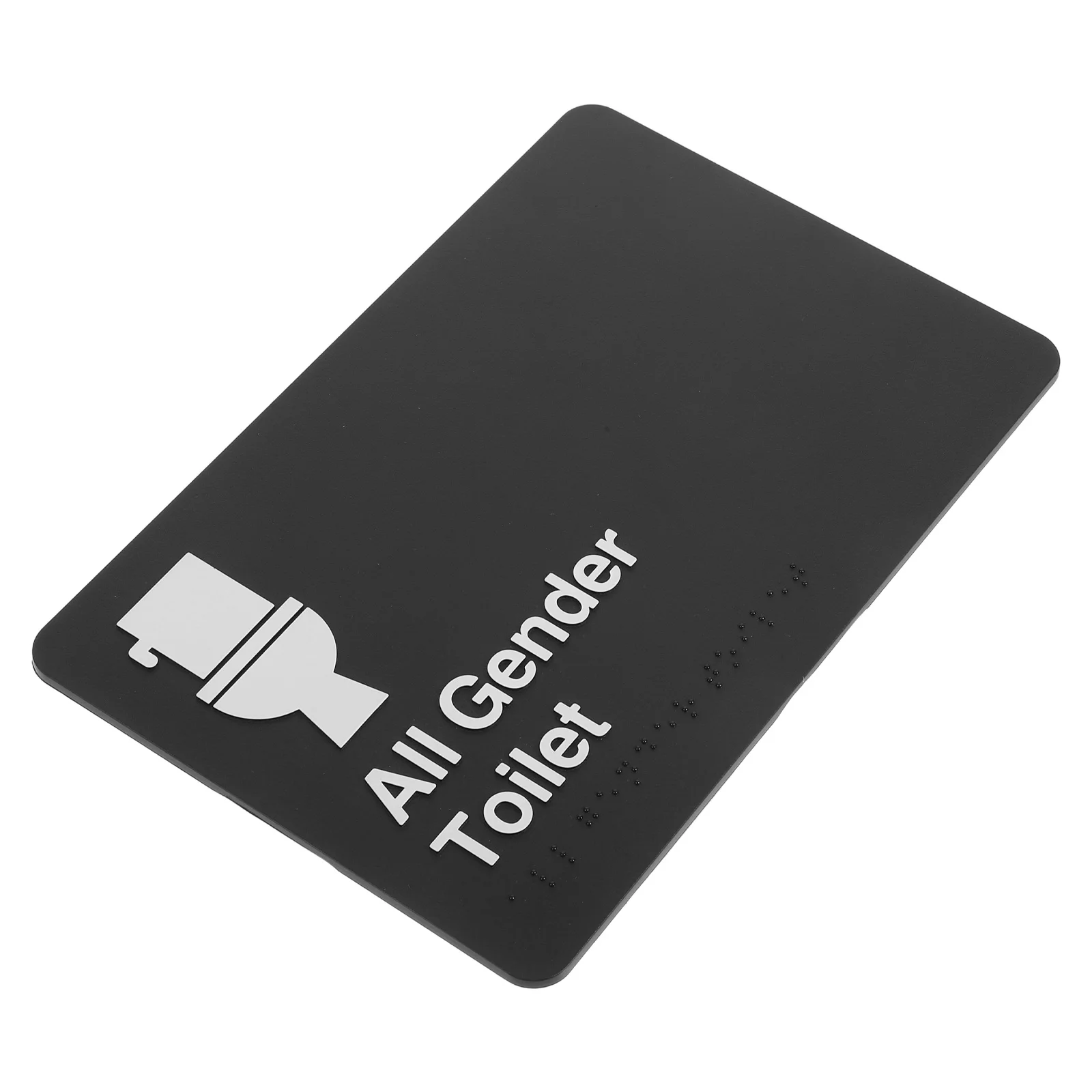 

All Gender Restroom Sign Braille Raised Tactile Lettering High Visibility ABS Material for Business Public Facilities Unisex