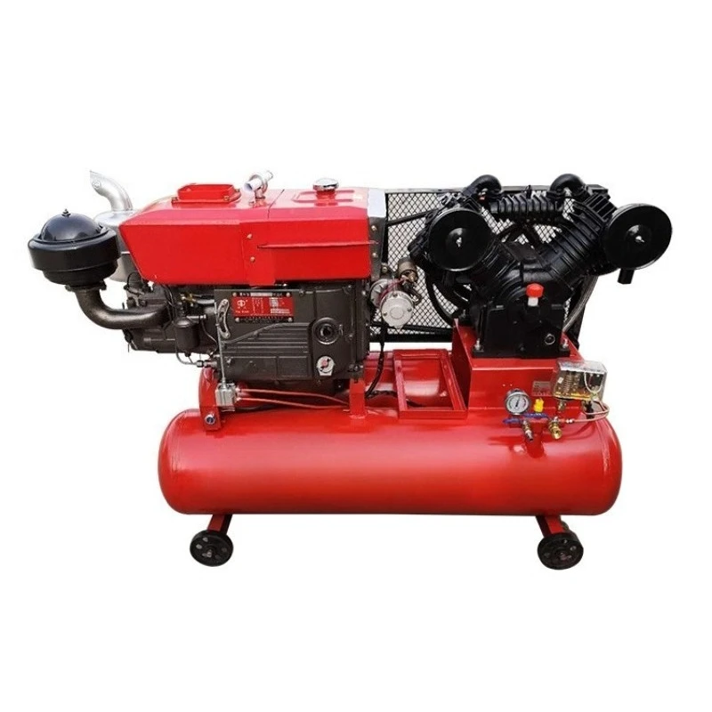 

20 horsepower diesel air compressor self-controlled flow tire repair air compressor flow tire repair air pump