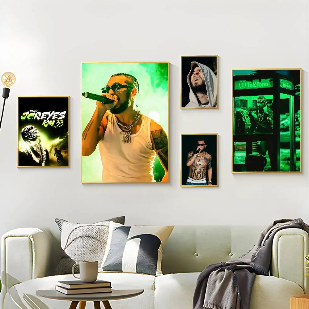 المغني J-jc Reyes ذاتية اللصق ملصق فني ديكور اللوحة جدار الفن ورق الكرافت الأبيض ديكور المنزل