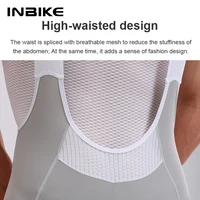 INBIKE 2025 Men's Cycling Bib Shorts High-Waisted Breathable Biking Bicycle Bibs Pants MTB Cycling Clothing Man with Pockets 5