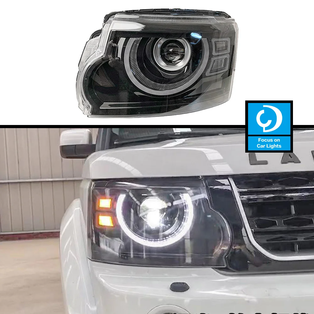 

Car Front Headlight for Discovery 2010-2017 Discovery 4 Fiesta LED HeadLamp Styling Dynamic Turn Signal Lens Automotive 2PCS