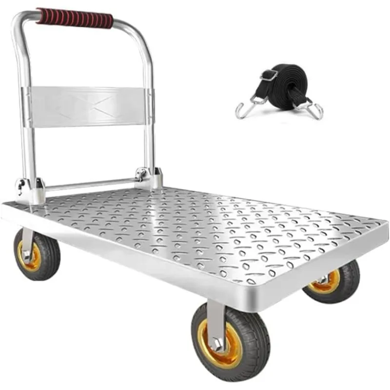 Folding Platform cart Dolly cart Push Cart Dolly Moving Platform (1500 LBS Small(27X19INCH))