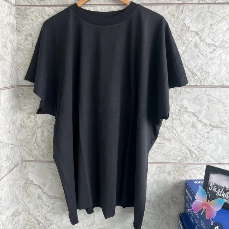 Stock Street Kanye T-shirt Cotton Letter Print One Piece Cutting Round Neck Short Sleeve Casual Loose Men Women VultureTops