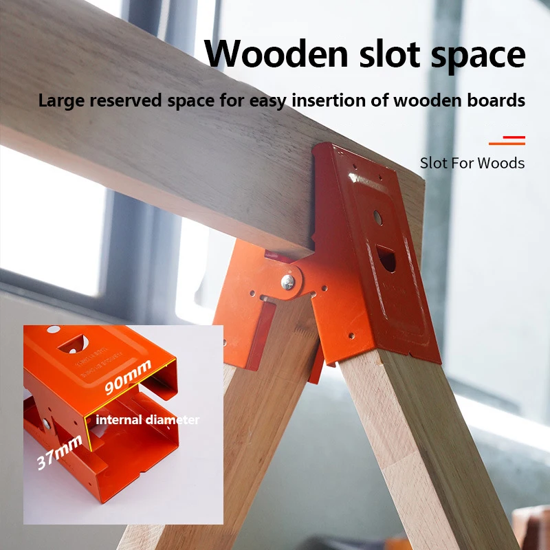 2 pezzi staffa da tavolo per la lavorazione del legno clip di fissaggio connettori design antiscivolo regolabile per supporto di rinforzo e decorazione