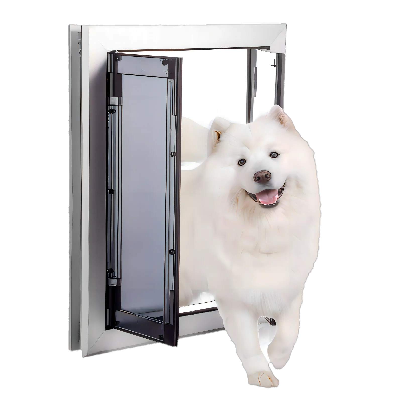 Pet Products of Large Aluminum Weather Proof Pet Doors With 2 Slide-in Panels for Dog Outdoor, Dog Doors With Beautiful Window