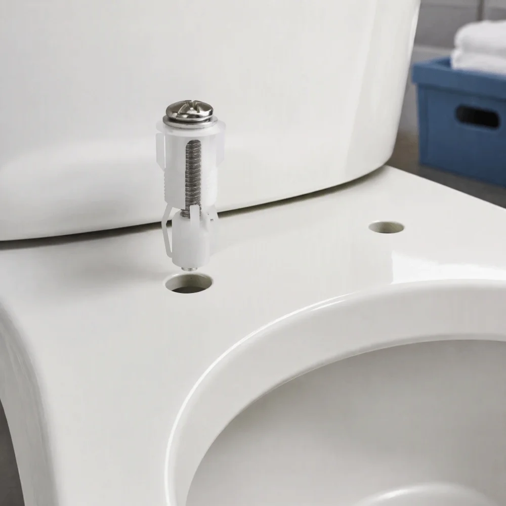 3 Pairs ABS Plastic Expander Toilet Seat Screw Set Blind Hole Fixings Top Mount Toilet Seat Fixings Kit Stainless Steel Bolts