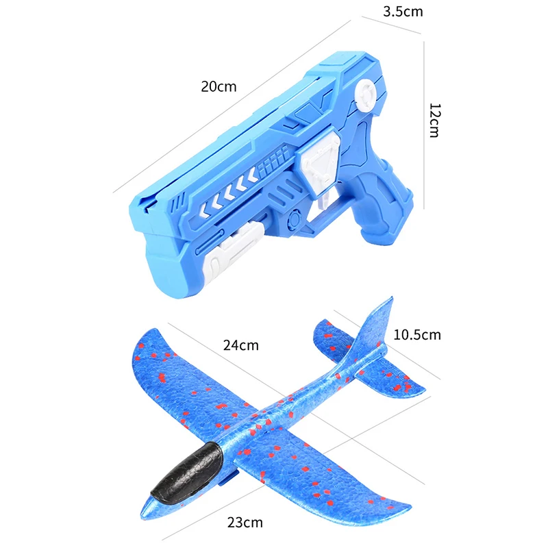 Große Größe Schaum Flugzeug Launcher Flugzeug Katapult Segelflugzeug Spielzeug für Kinder Kinder Outdoor Spiel Schießen Fliegen Geburtstag Junge Geschenke