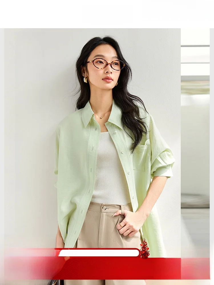 

Casual Women's irt ket Irregular Design Spring Autumn New Loose Slim Fit Button up Long Sve Regular Length Pure Color