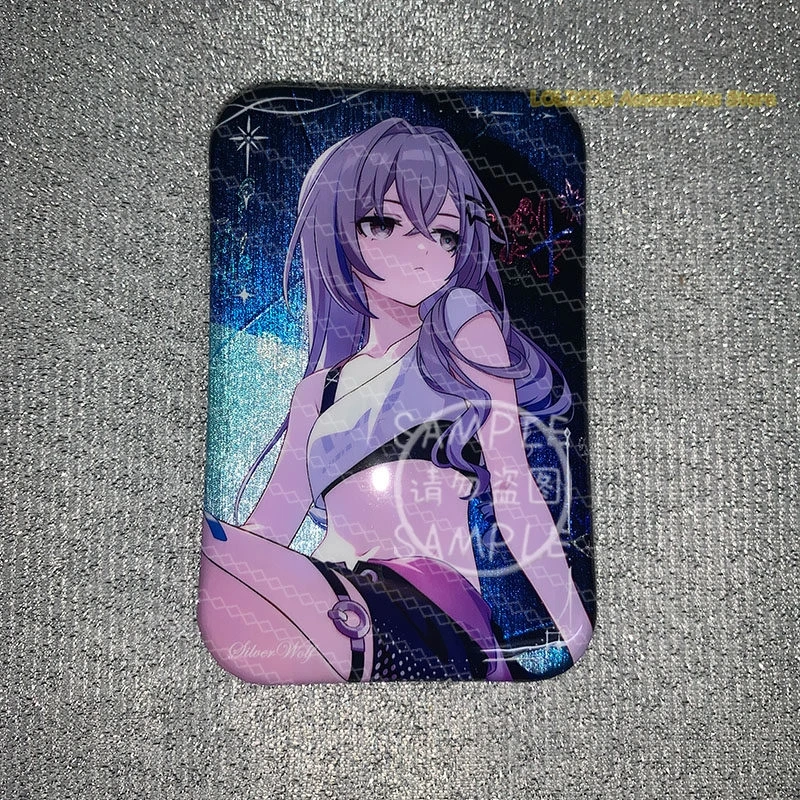 Game La Mancha Ashveil Silver Wolf Honkai：Star Rail Tinplate Badge Birthday Gift Cosplay Cartoon Bedge Brooch Pins Ornament view 6