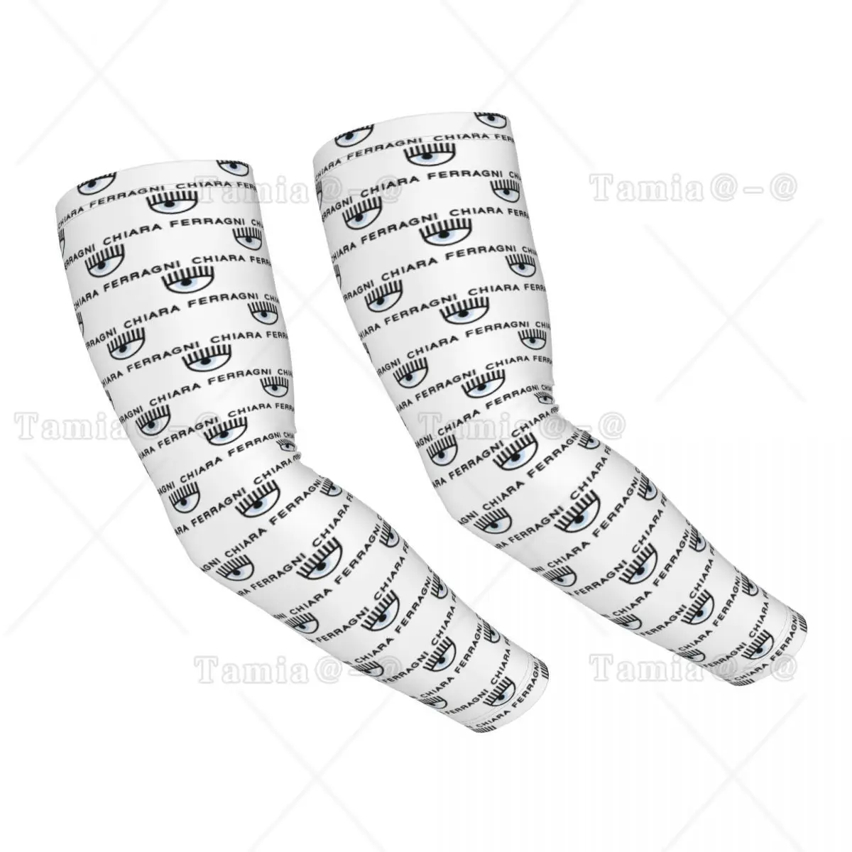 

Custom Italy Hot Eyes Chiaras Ferragnis Sports Compression Arm Sleeves Warmer Men Sun UV Protection Tattoo Cover Up for Fishing