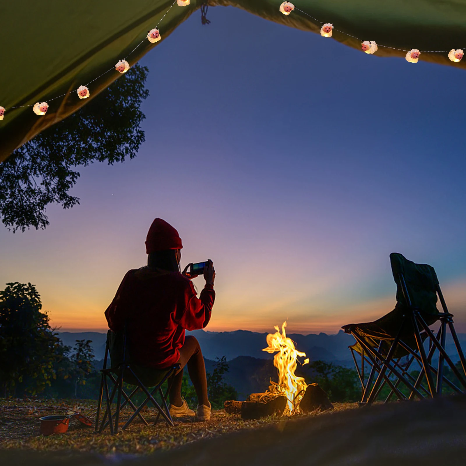 

Cartoon Sheep LED Home Decor Home Decorative Lamp Festive Atmosphere Garden Party Lamp Lighting DIY Decor