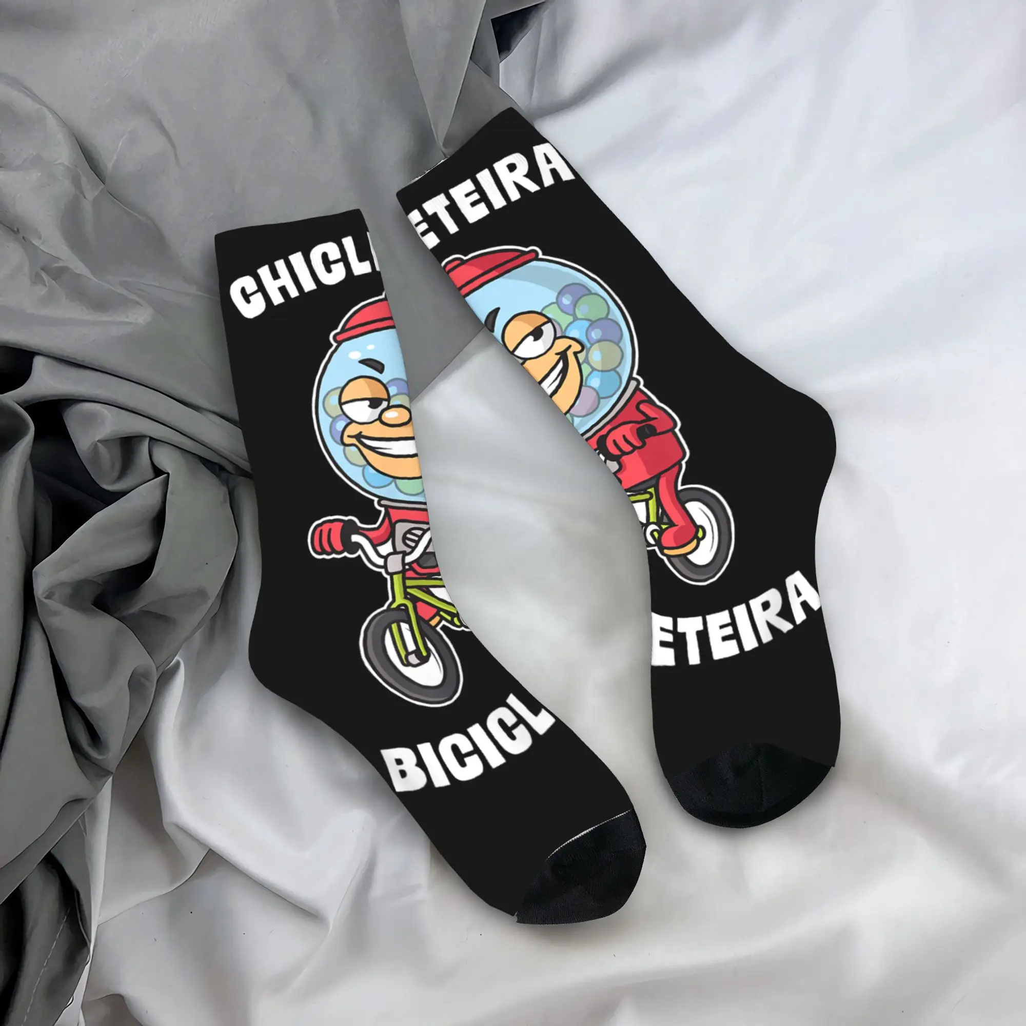 

Italian Brainrot Chicleteira Bicicleteira Meme Stockings Design Fashion Socks Autumn Anti Skid Socks Men's Running Socks
