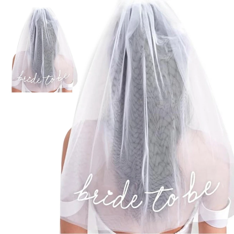 White Bridal Veil Wedding Short Veil with Comb Engagement Veil Bride Celebration DropShipping