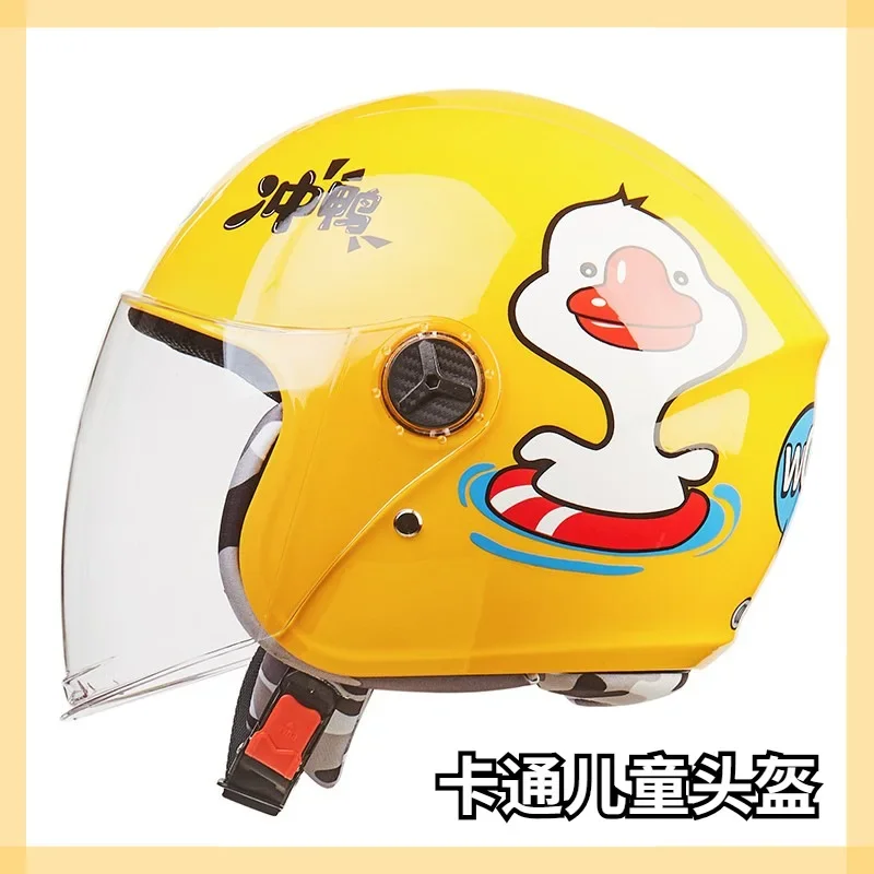 

Children's Motorcycle Riding Helmet Ear Protection ABS Material Multi-layer Protection Kids Electric Vehicle Cartoon Helmet